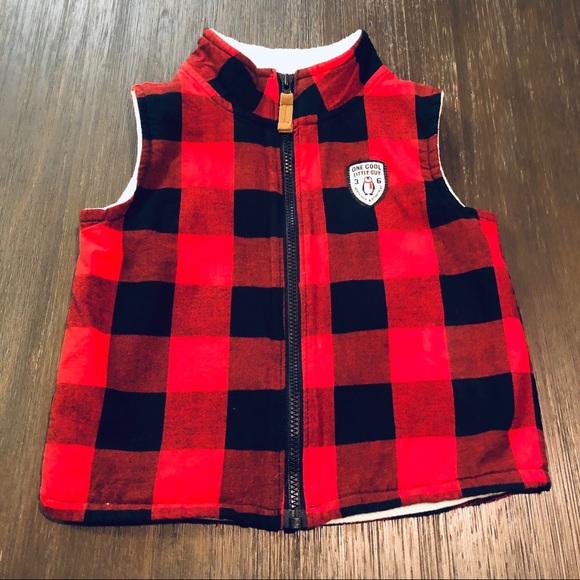 carter's buffalo plaid vest
